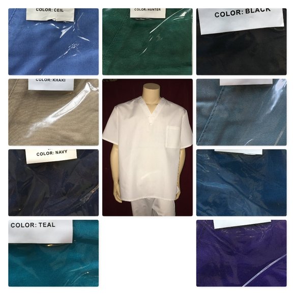 5 PRISM Men Women Medical Nursing Uniform 1 Pocket V-Neck Scrub Top 4XL - Picture 1 of 9
